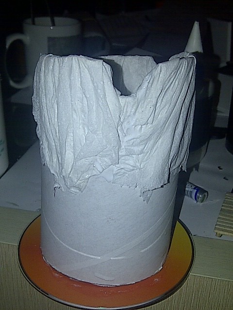 wargame scenery terrain trees made from toilet paper diy